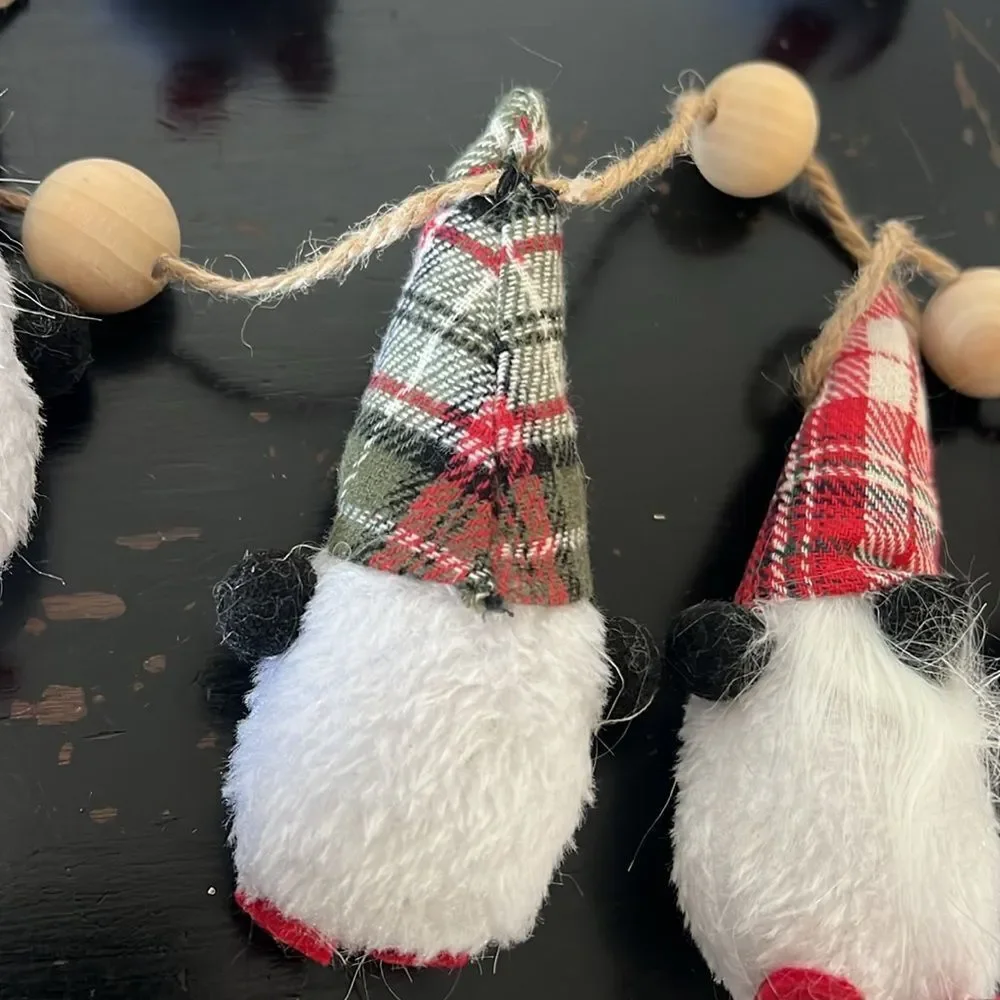 Pottery Barn Gnome w/ Flannel Hat Garland